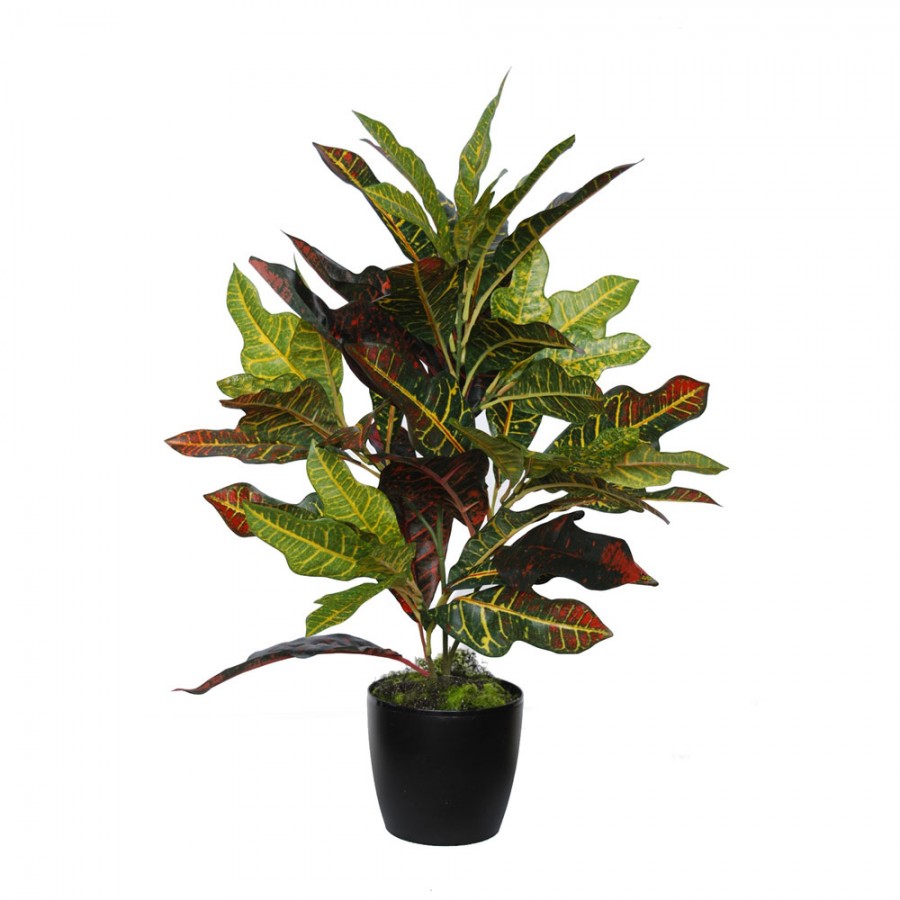 Planta semi-artificiala Ila, Croton Bush Medium Multicolor - 70 cm
